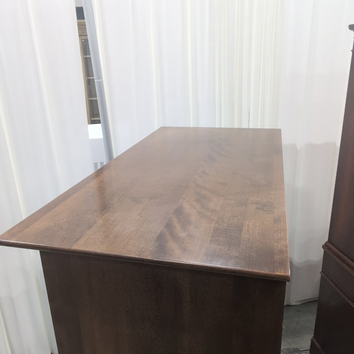 Traditional Dark Brown Wood Dresser with Ornate Hardware