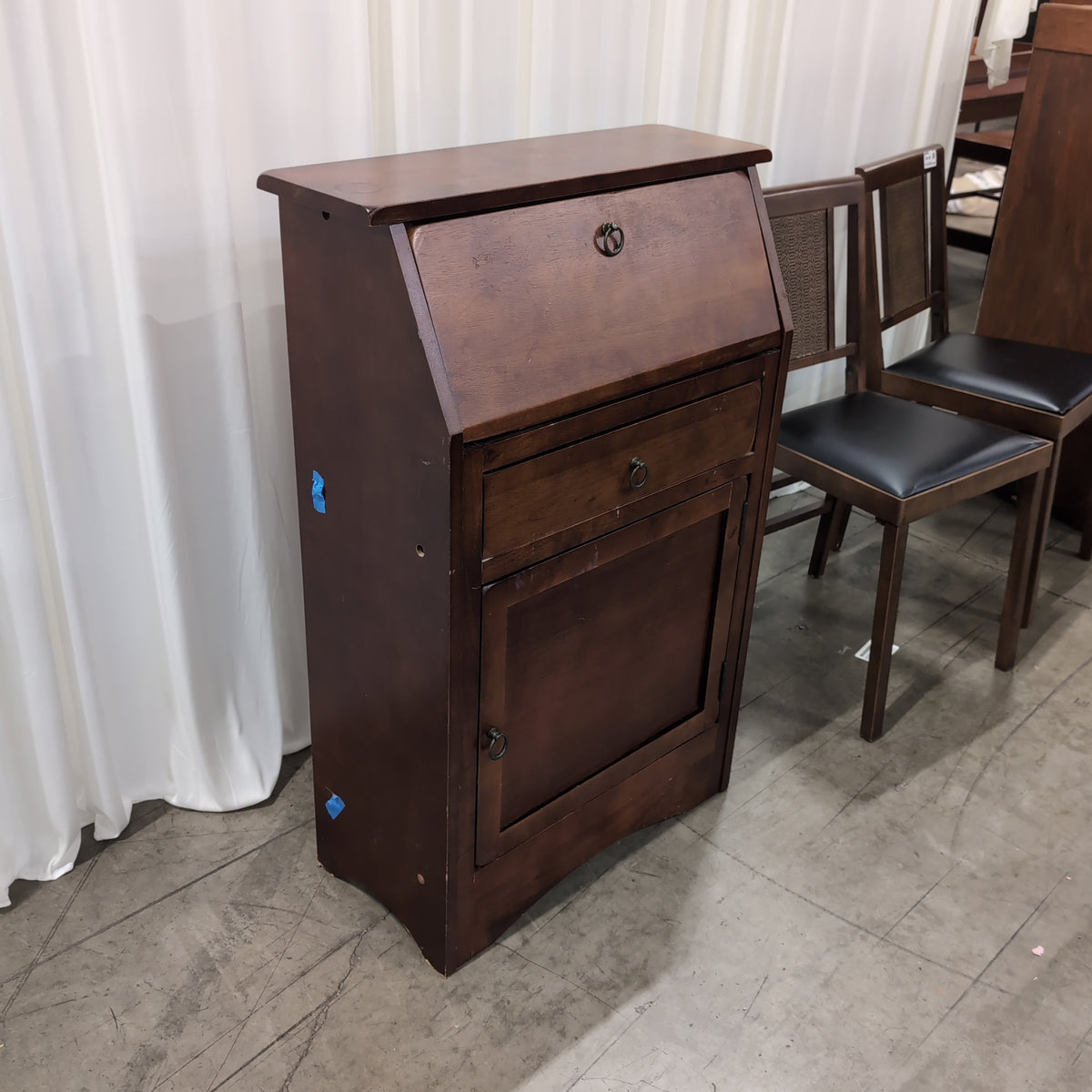 Traditional Brown Wood Secretary Desk
