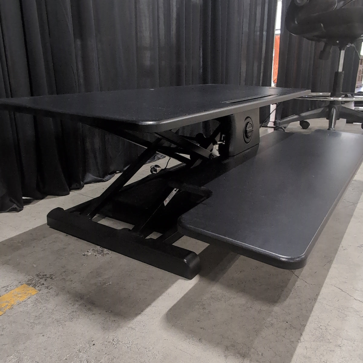 Black Two-Tier Adjustable Standing Desk Converter