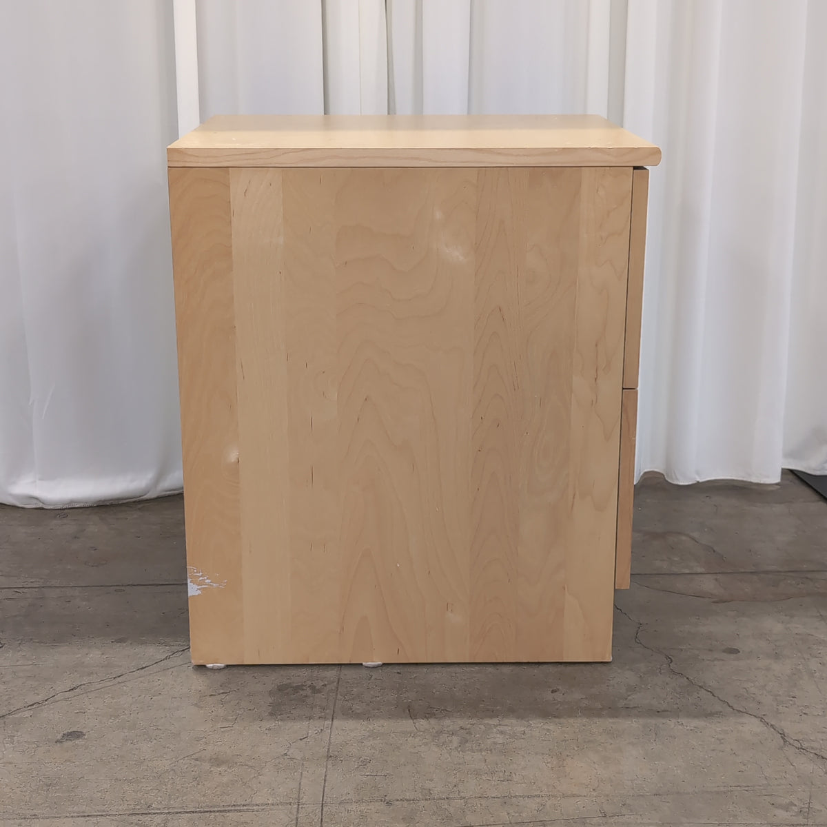 Light Wood Two-Drawer Nightstand