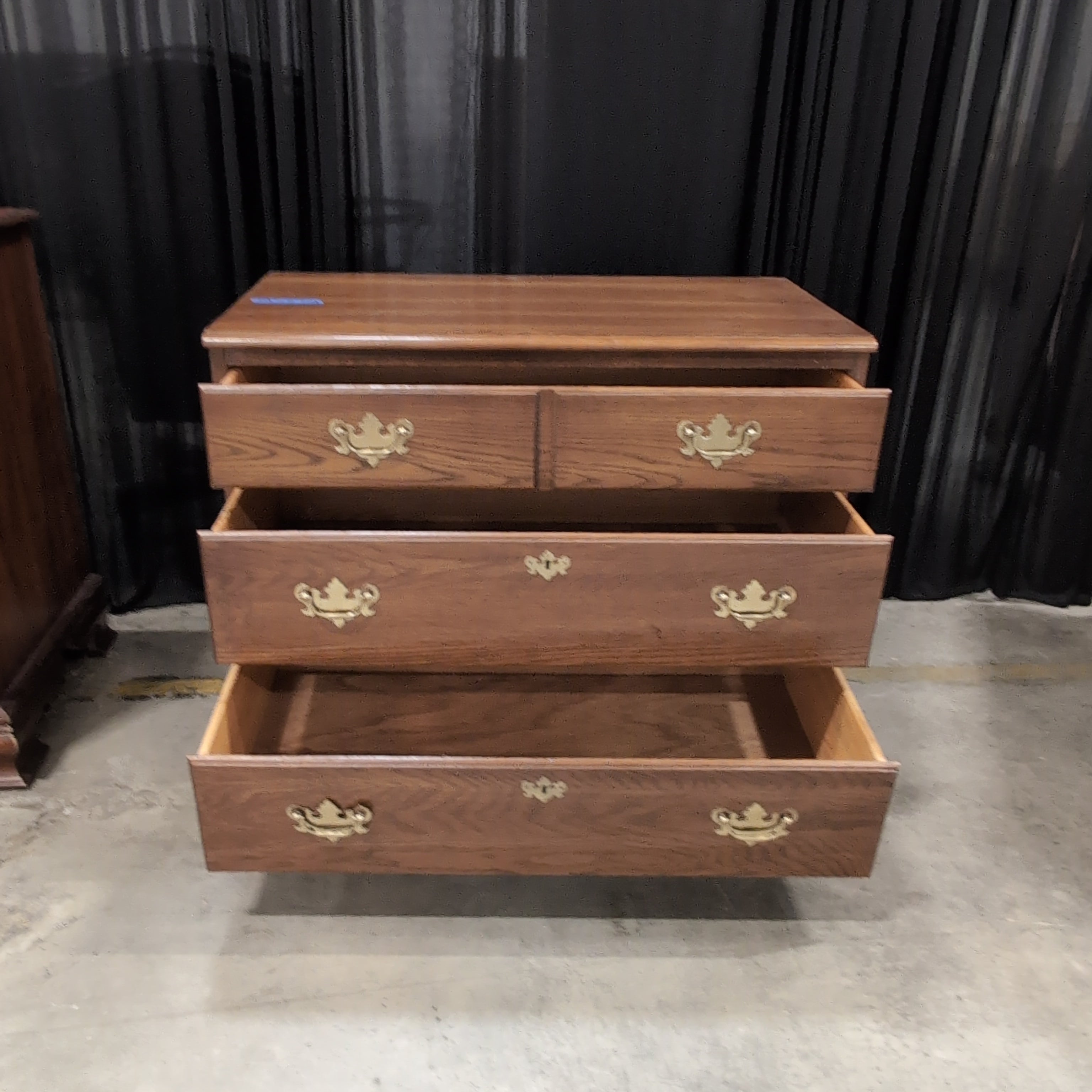 Medium Brown Wood TV Stand with Cabinet Doors