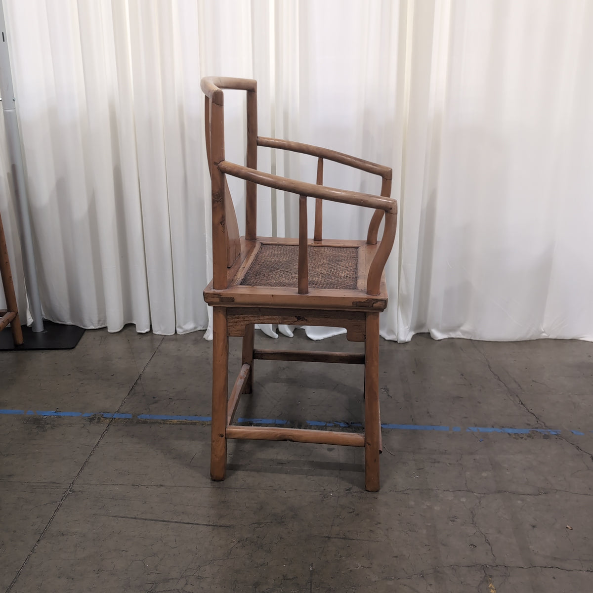 Light Wood Square End & Two Chairs Table with Lattice Base