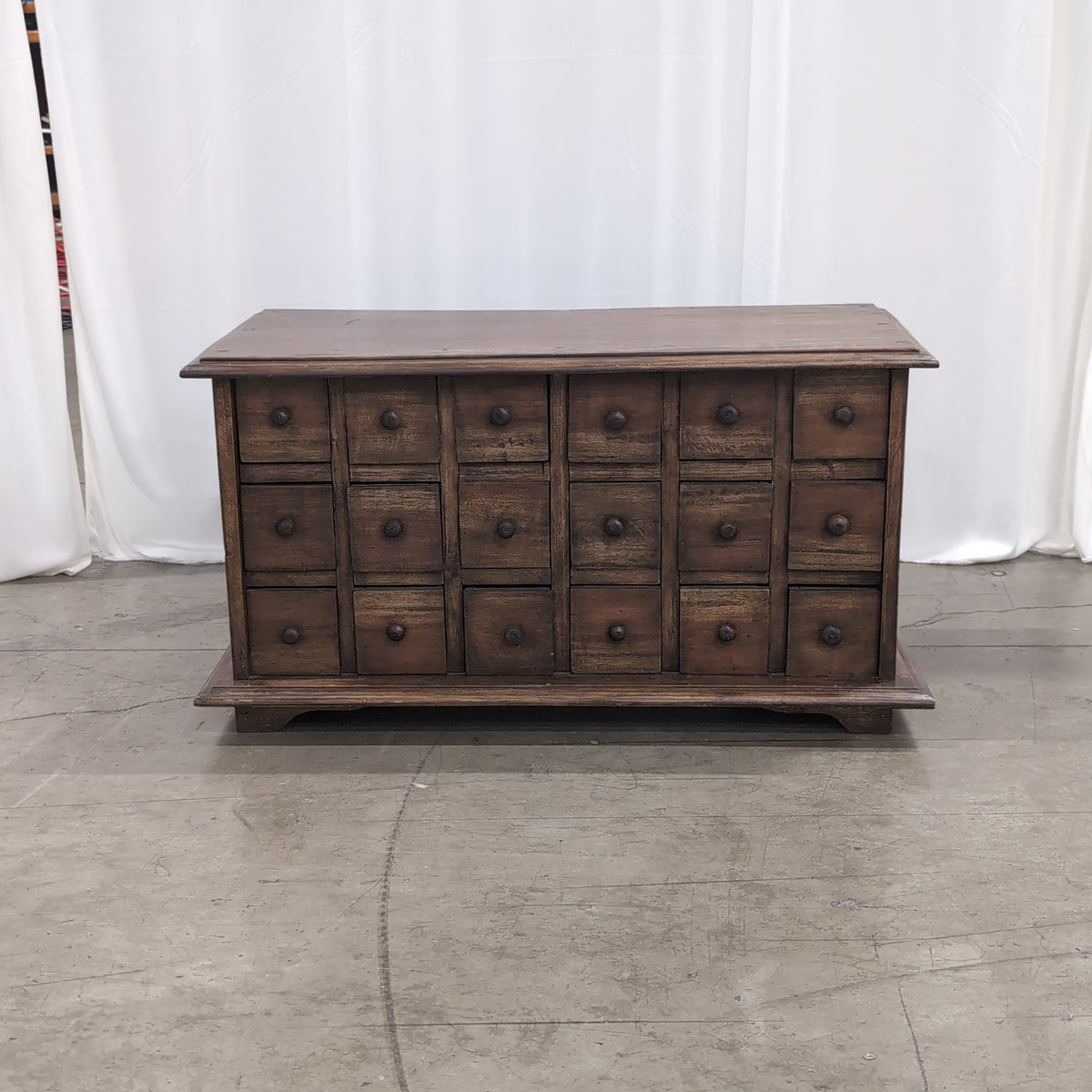Dark Wood Apothecary Style Cabinet