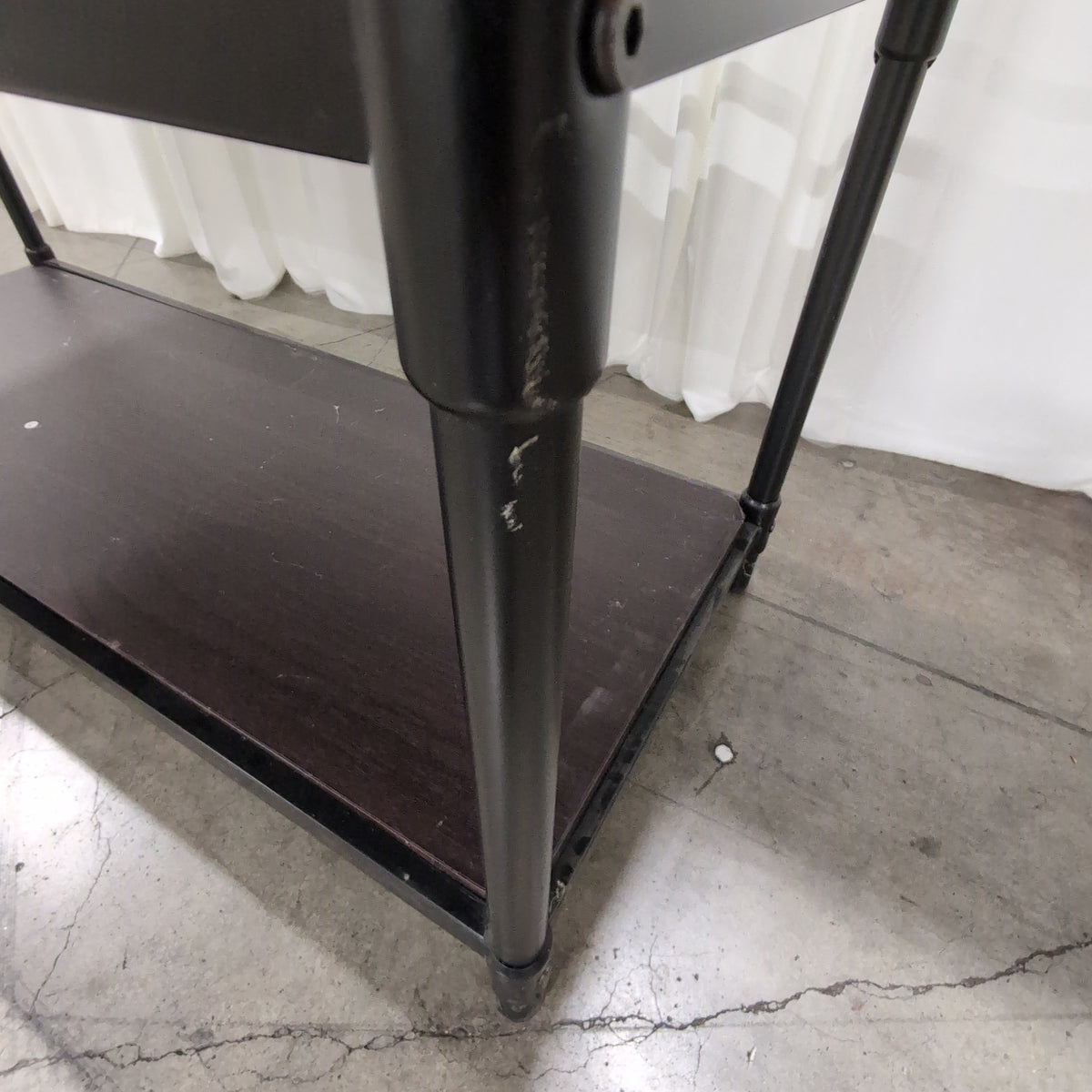 Black Metal Hall Tree with Upholstered Bench