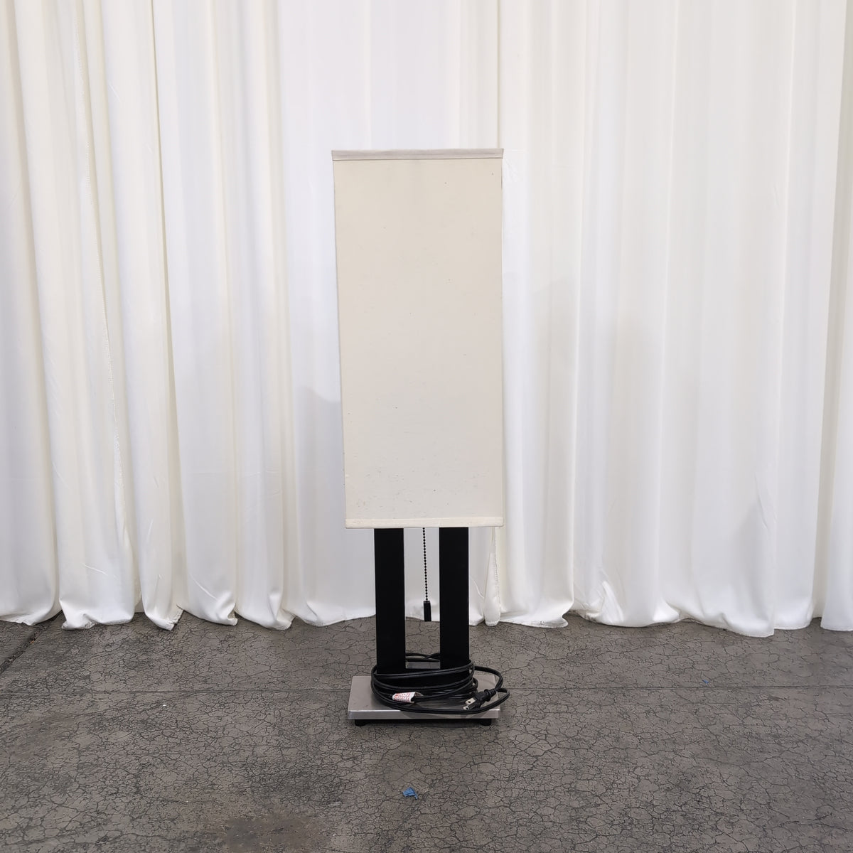 Cream Fabric Square Shade Floor Lamp