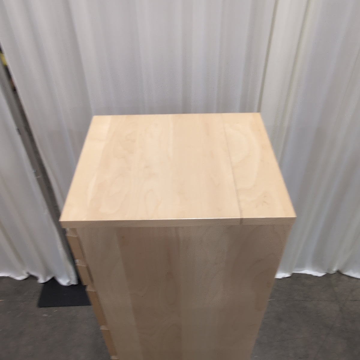 Tall Light Wood Six-Drawer Dresser