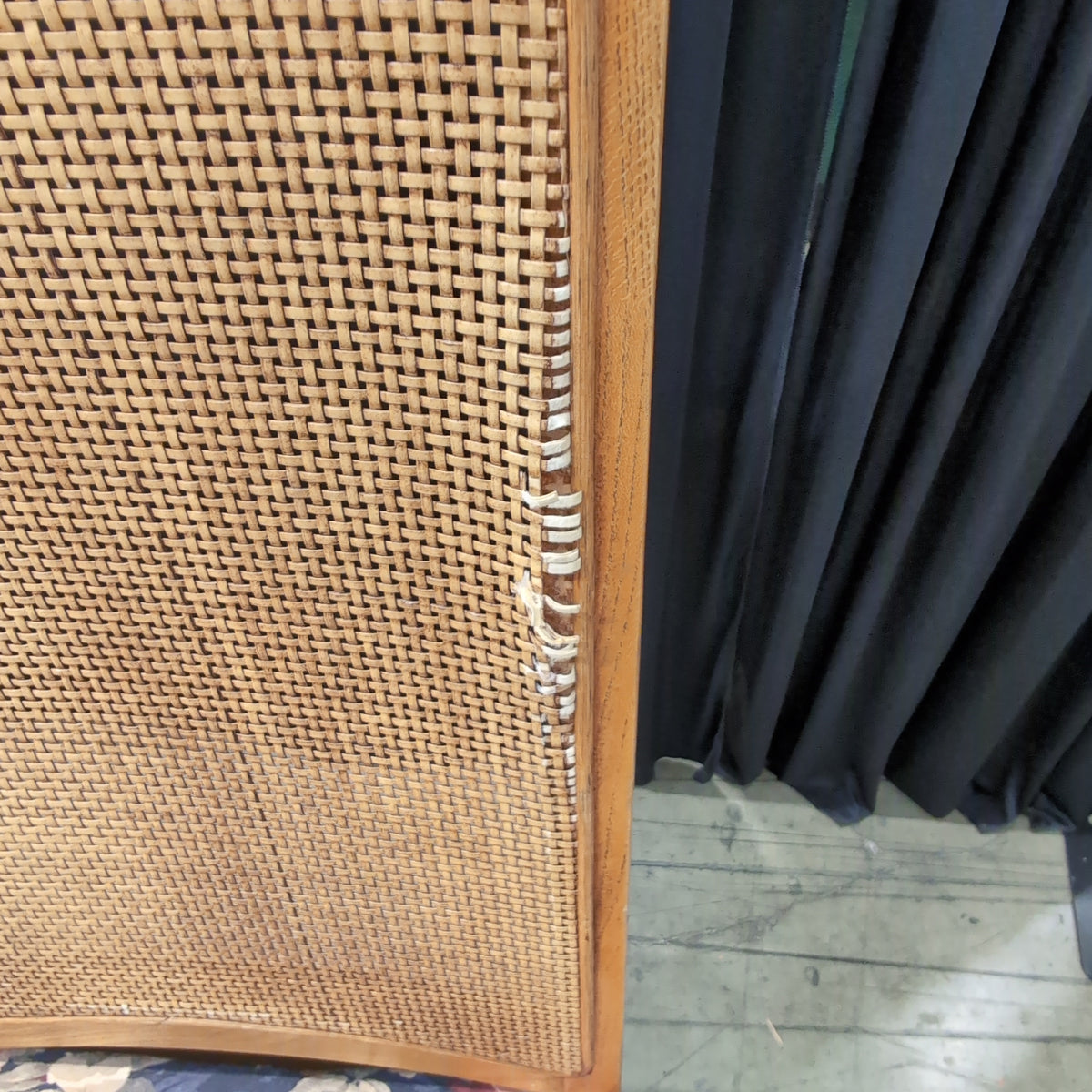 Carved Wood Cane Back Dining Chair