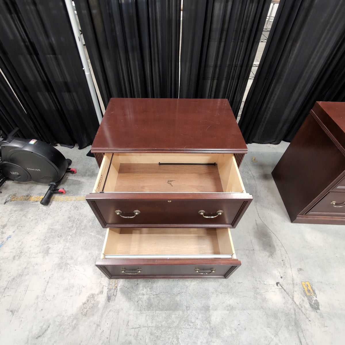 Hekman-Cherry Finish Two-Drawer Wood Filing Cabinet