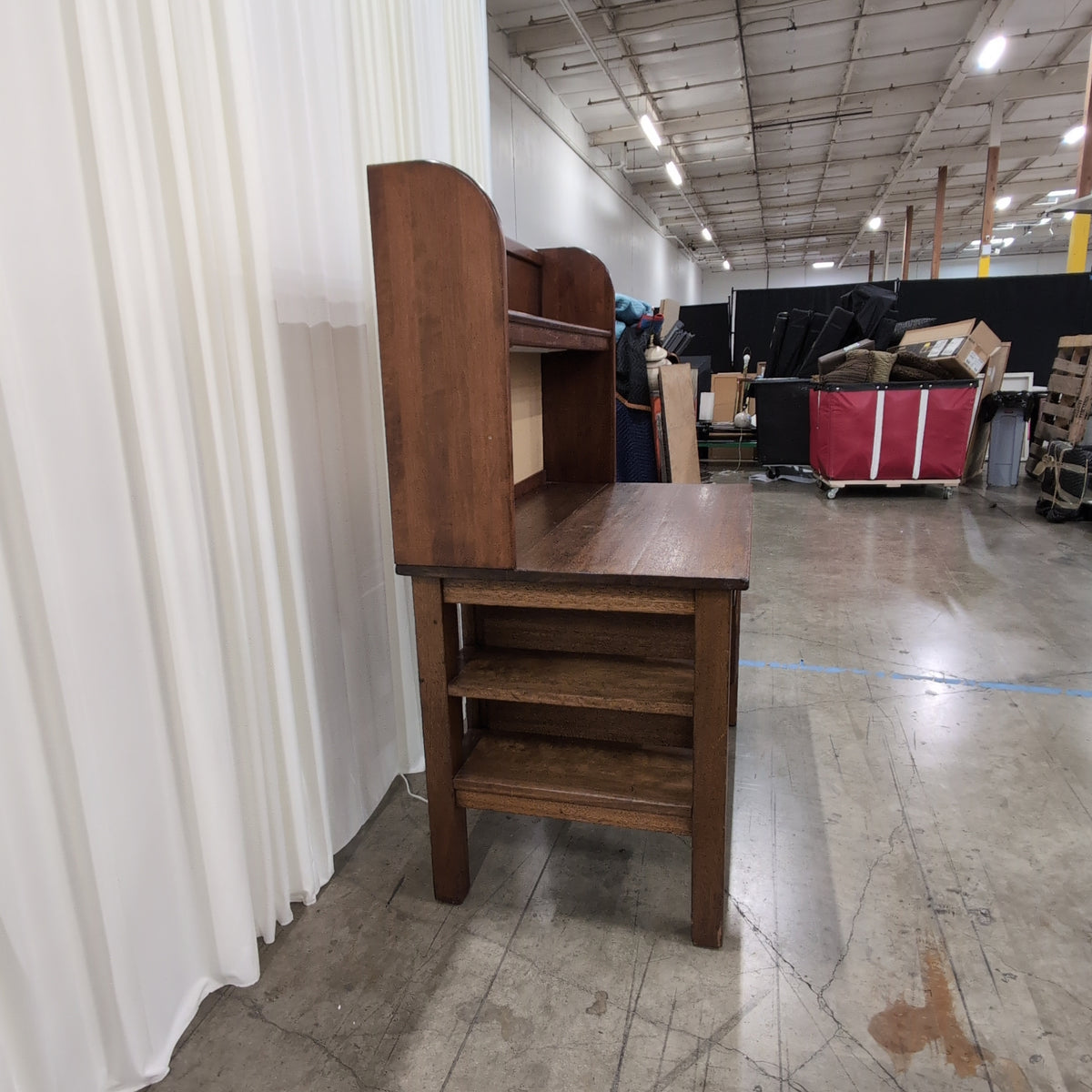 Mission Style Wood Desk with Hutch