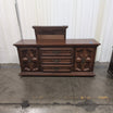 Traditional Dark Wood Buffet with Ornate Hardware