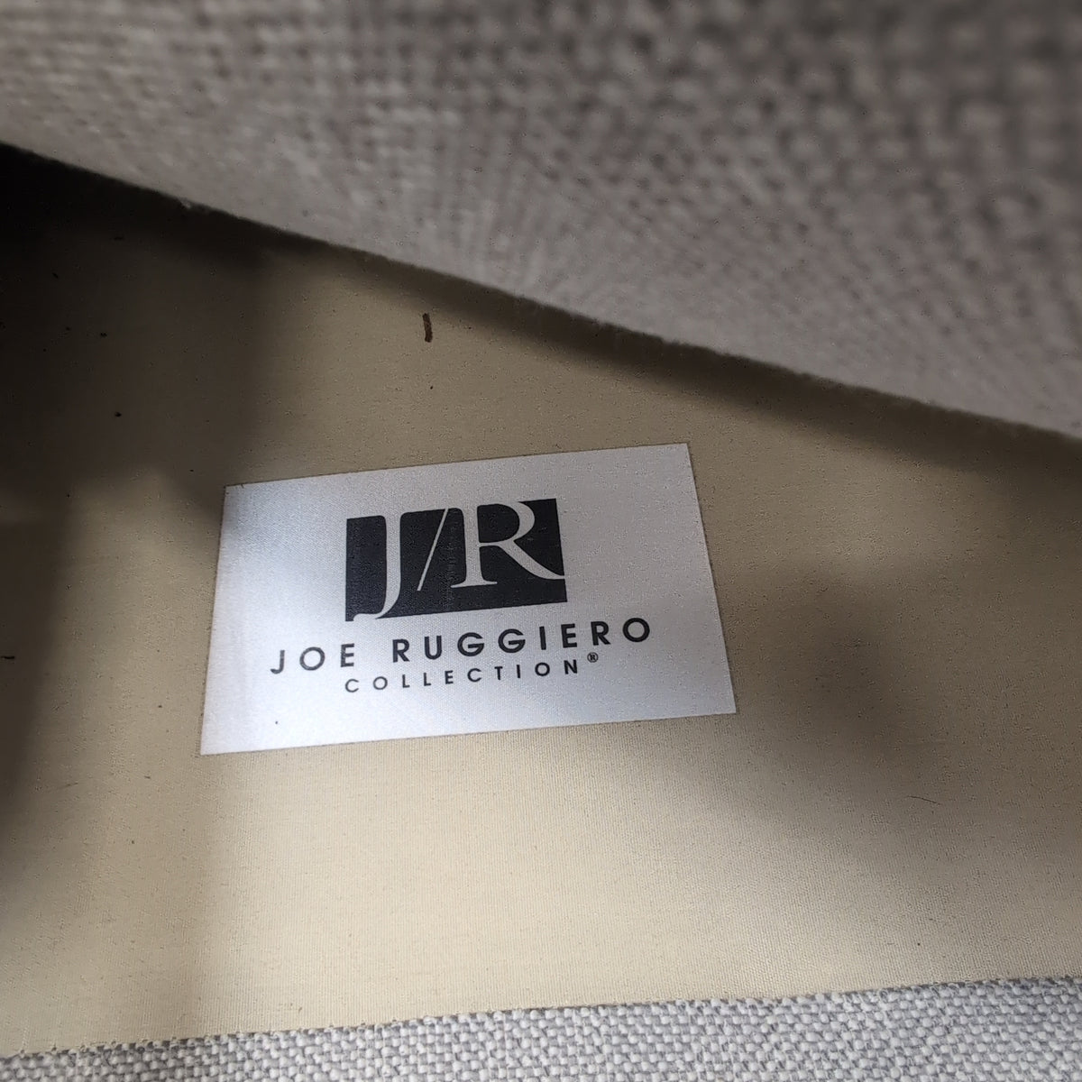 Light Beige Joe Ruggiero Couch in Fabric