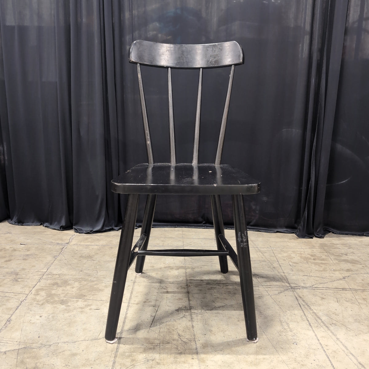 Classic Black Wood Spindle Back Chair