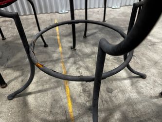 Five Piece Patio Dining Set: Round Glass Top Table and Four Chairs