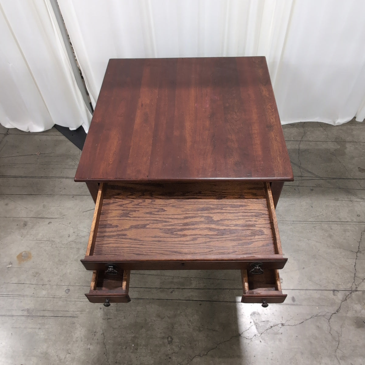 Lexington Cherry-toned Wood End Table with a Single Drawer