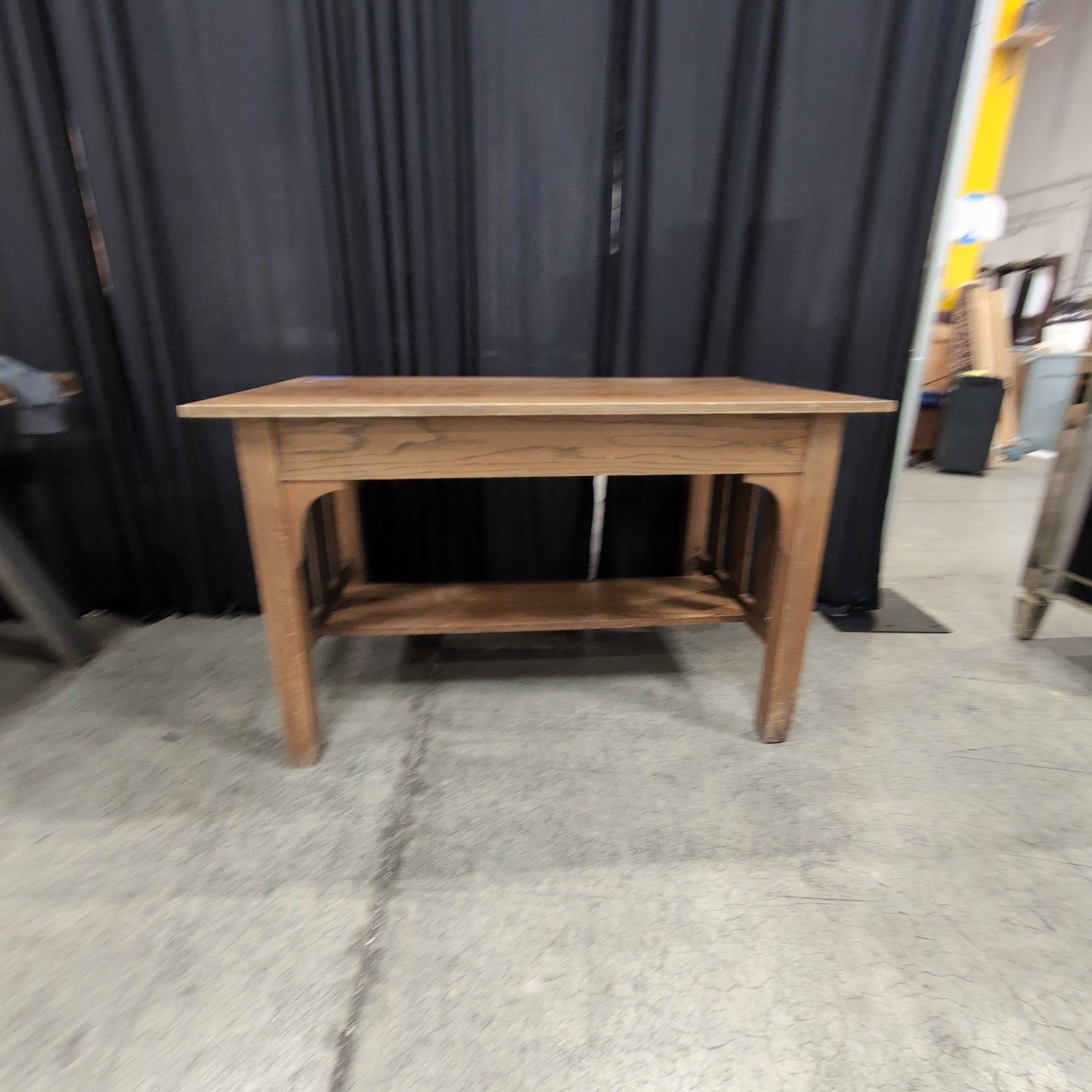 Arts and Crafts Style Wood Desk with Two Drawers