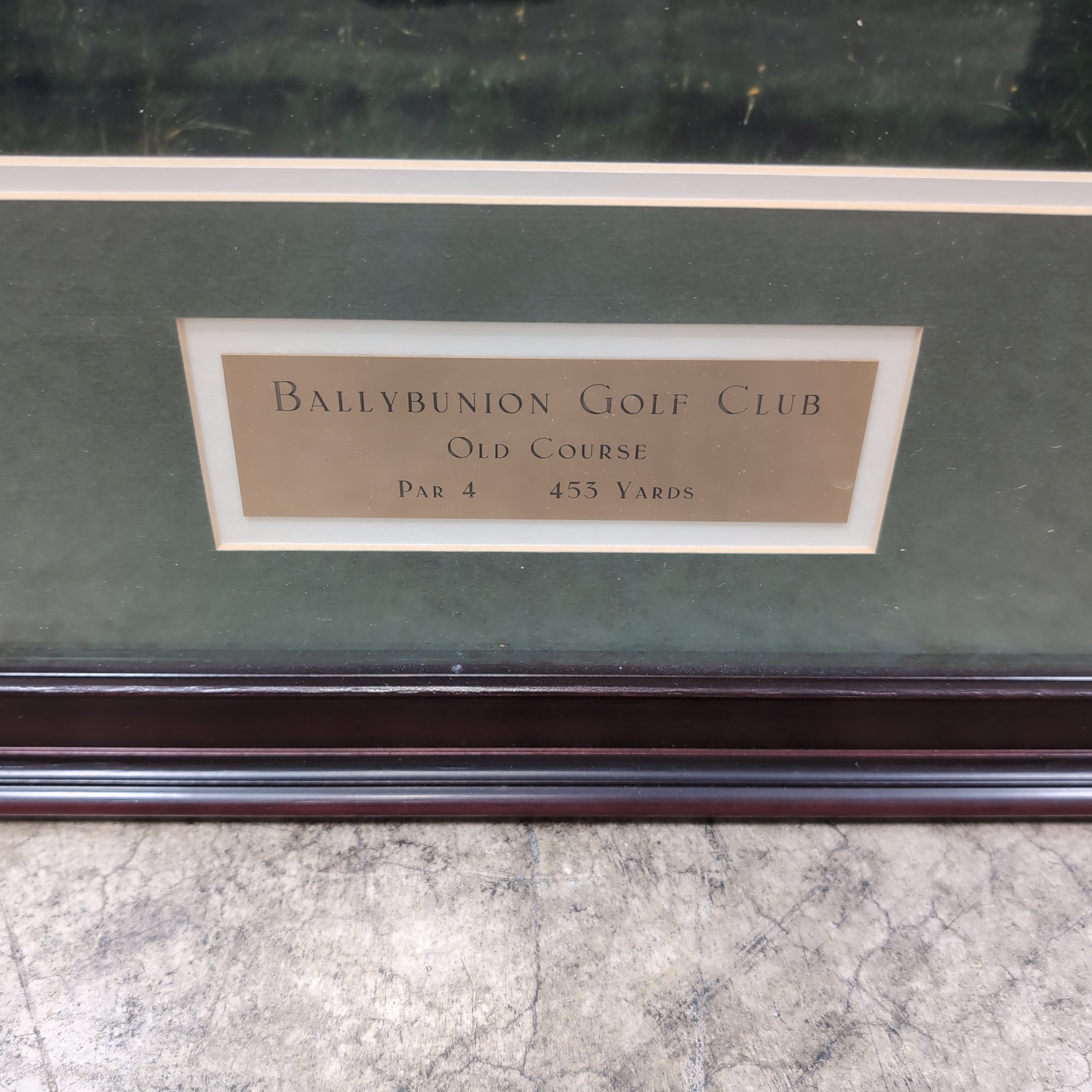 Ballybunion Golf Club Old Course Scenic Framed Print with Dark Wood Frame