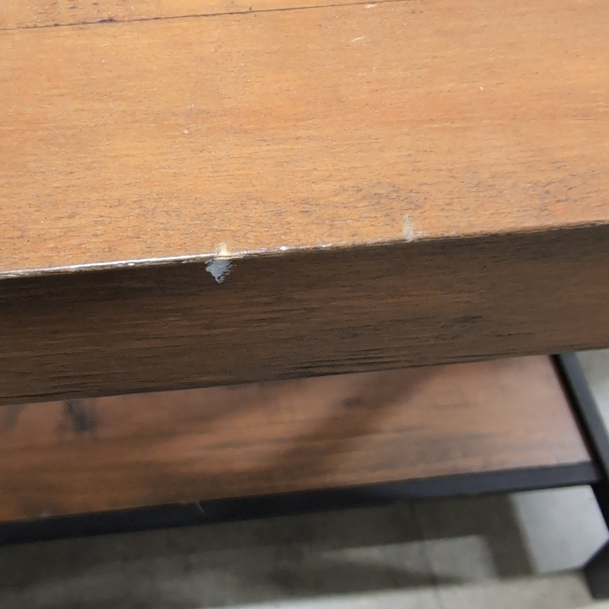 Industrial Style Wood and Metal Bench