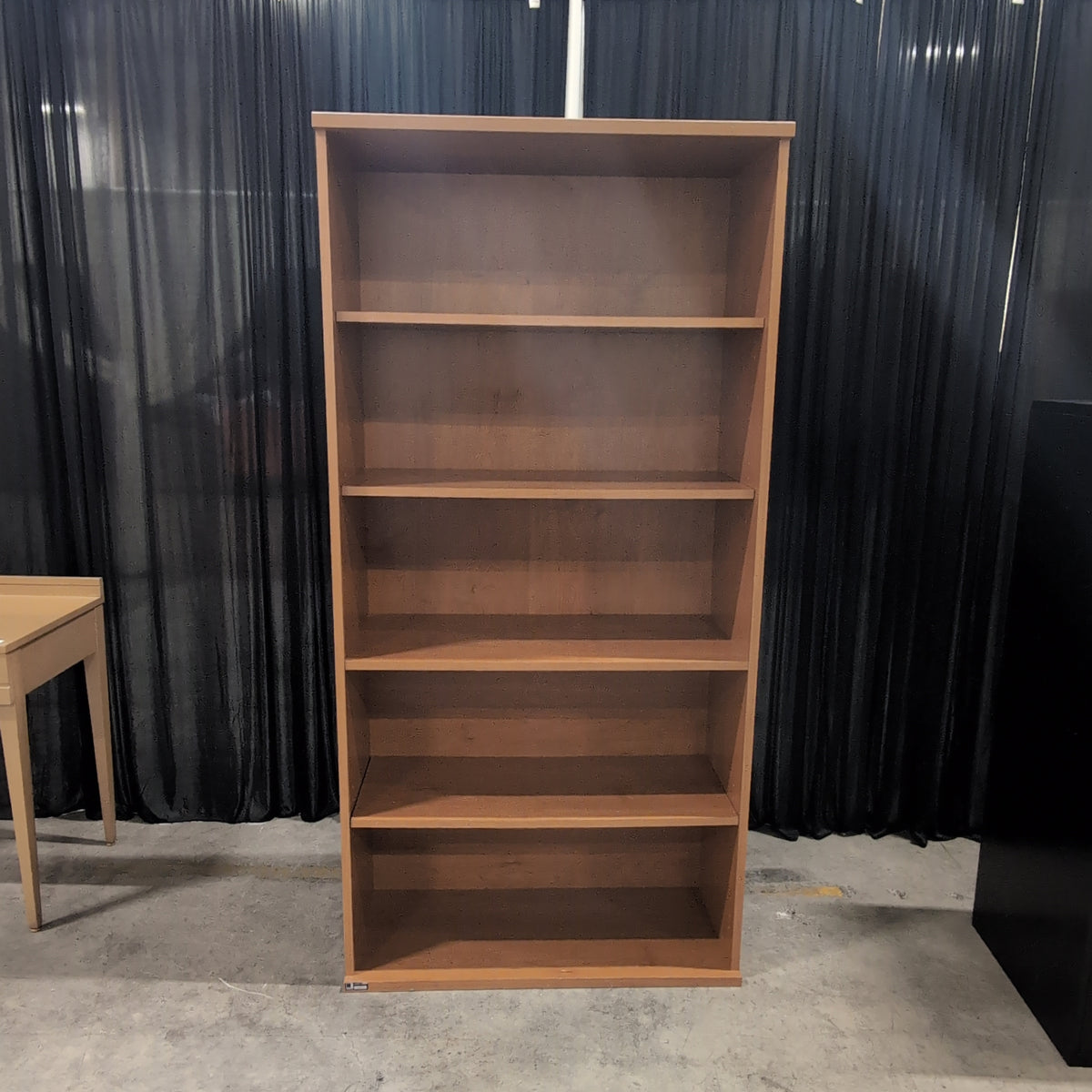 Light Brown Five-Shelf Bookcase