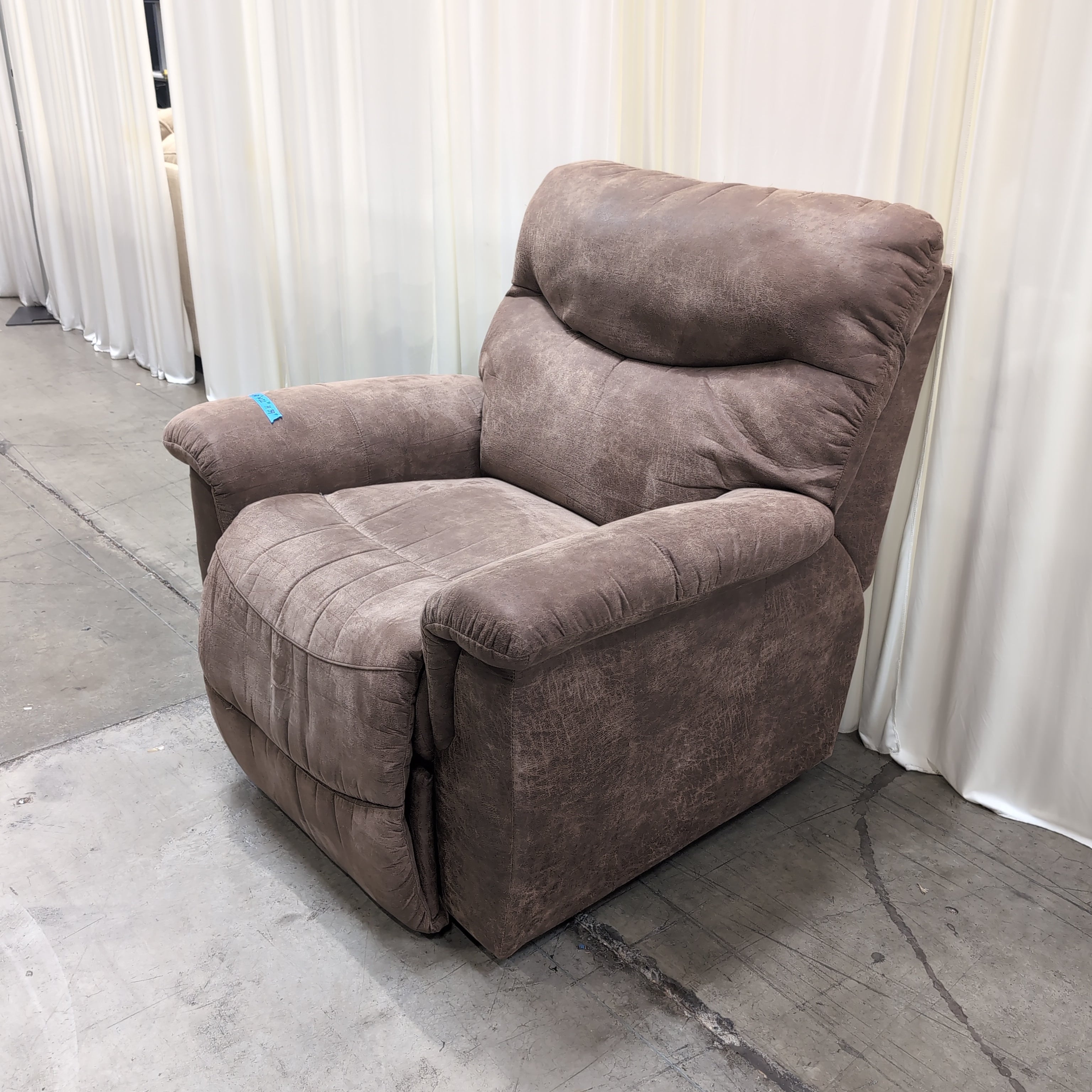 Plush Brown Microfiber Recliner with Power Recline