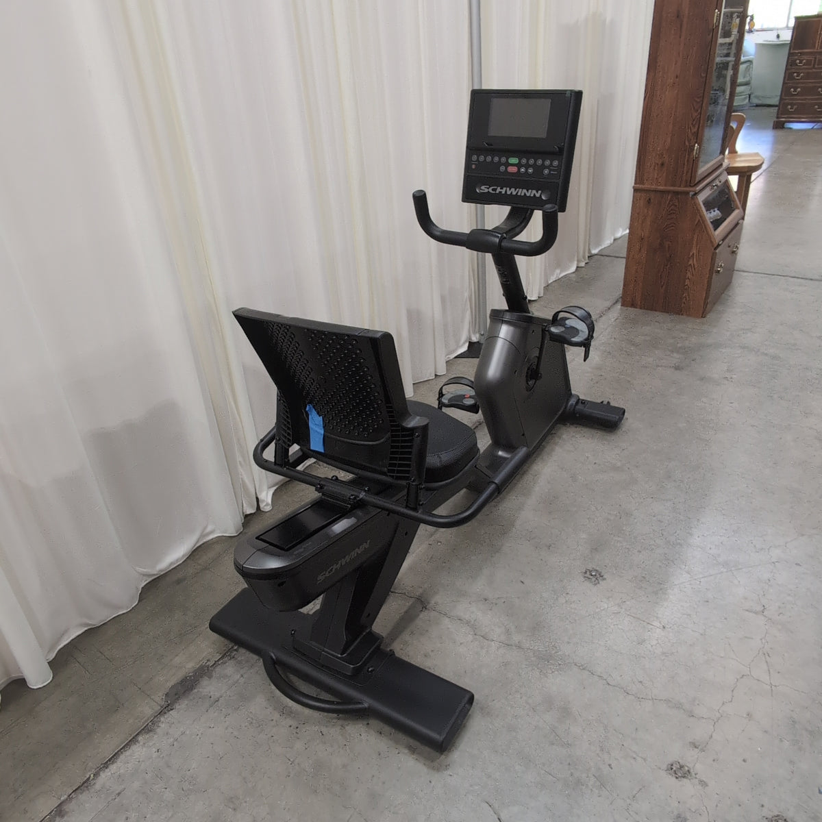Schwinn Black Recumbent Exercise Bike with Digital Console