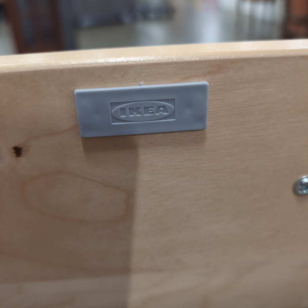 Light Wood Two-Drawer Filing Cabinet with Casters