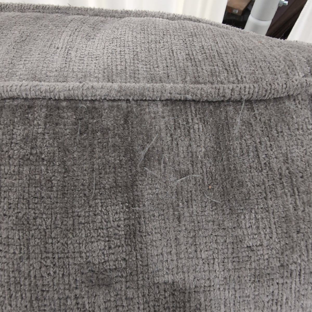 Grey Fabric L-Shaped Sectional Couch with Chaise