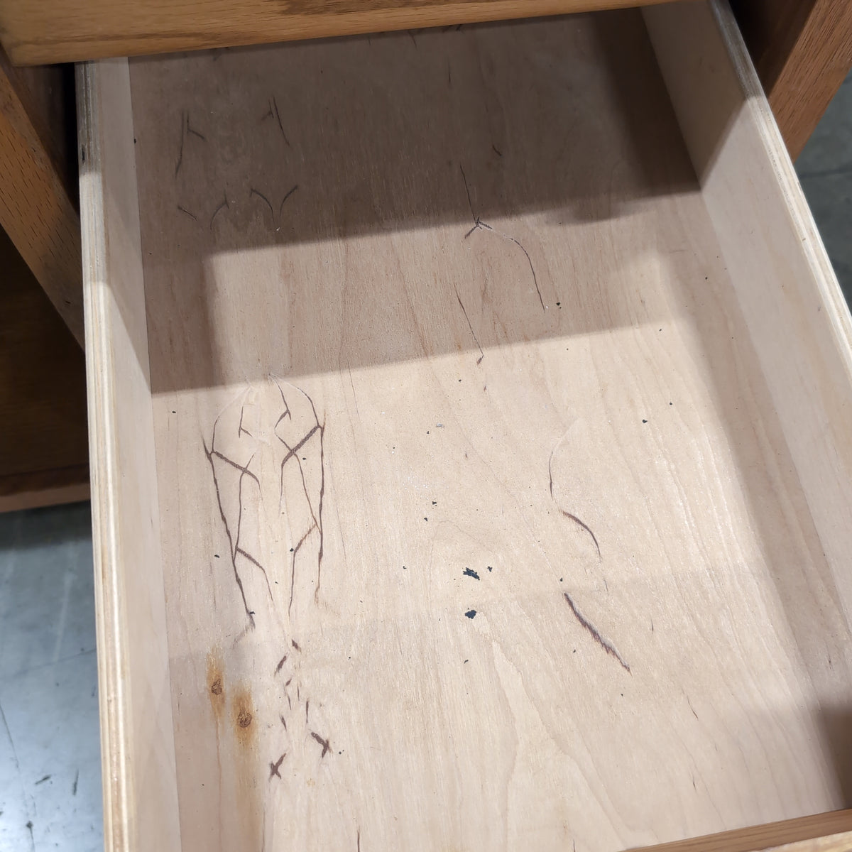 Light Wood Computer Desk with Keyboard Tray