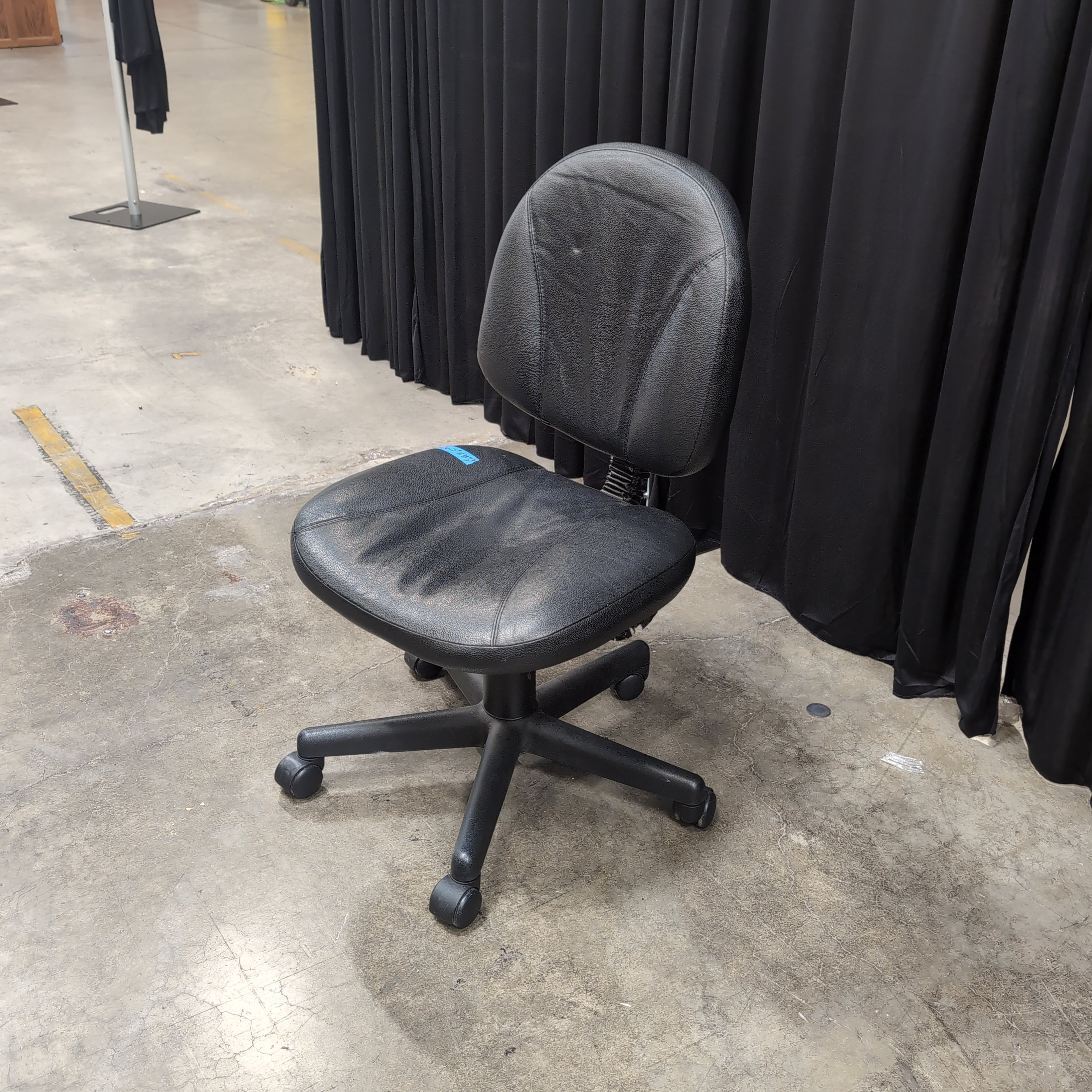Black Faux Leather Swivel Office Chair