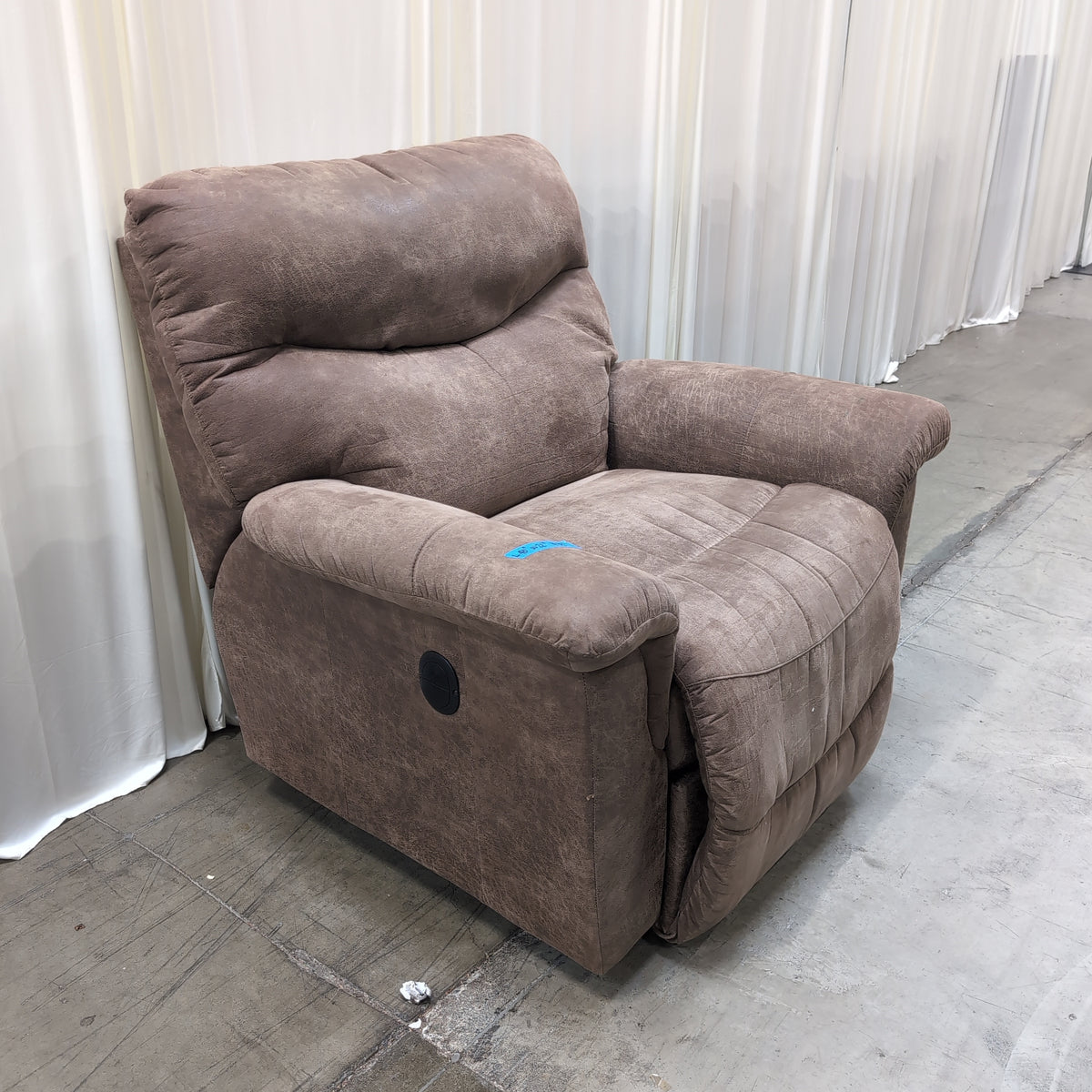 Plush Brown Microfiber Recliner with Power Recline