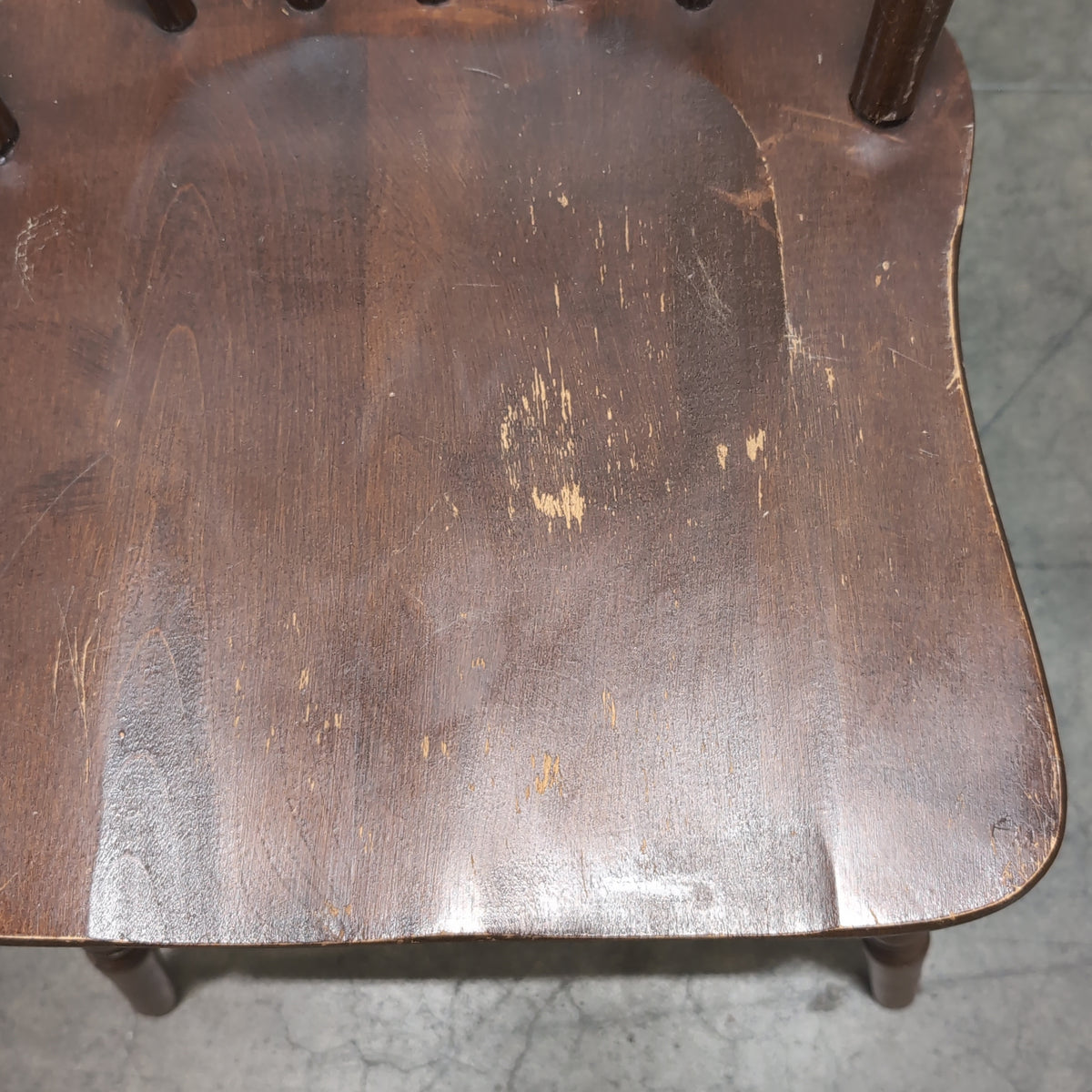 Traditional Brown Spindle Back Wood Chair