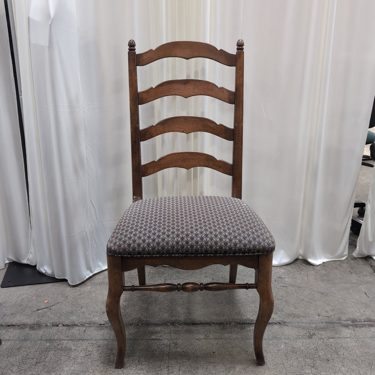 Traditional Wood Dining Table with Ladder Back Chairs