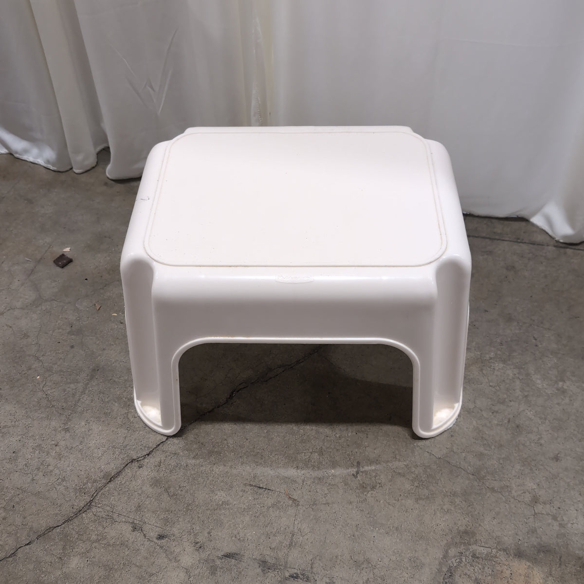 White Plastic Utility Stool