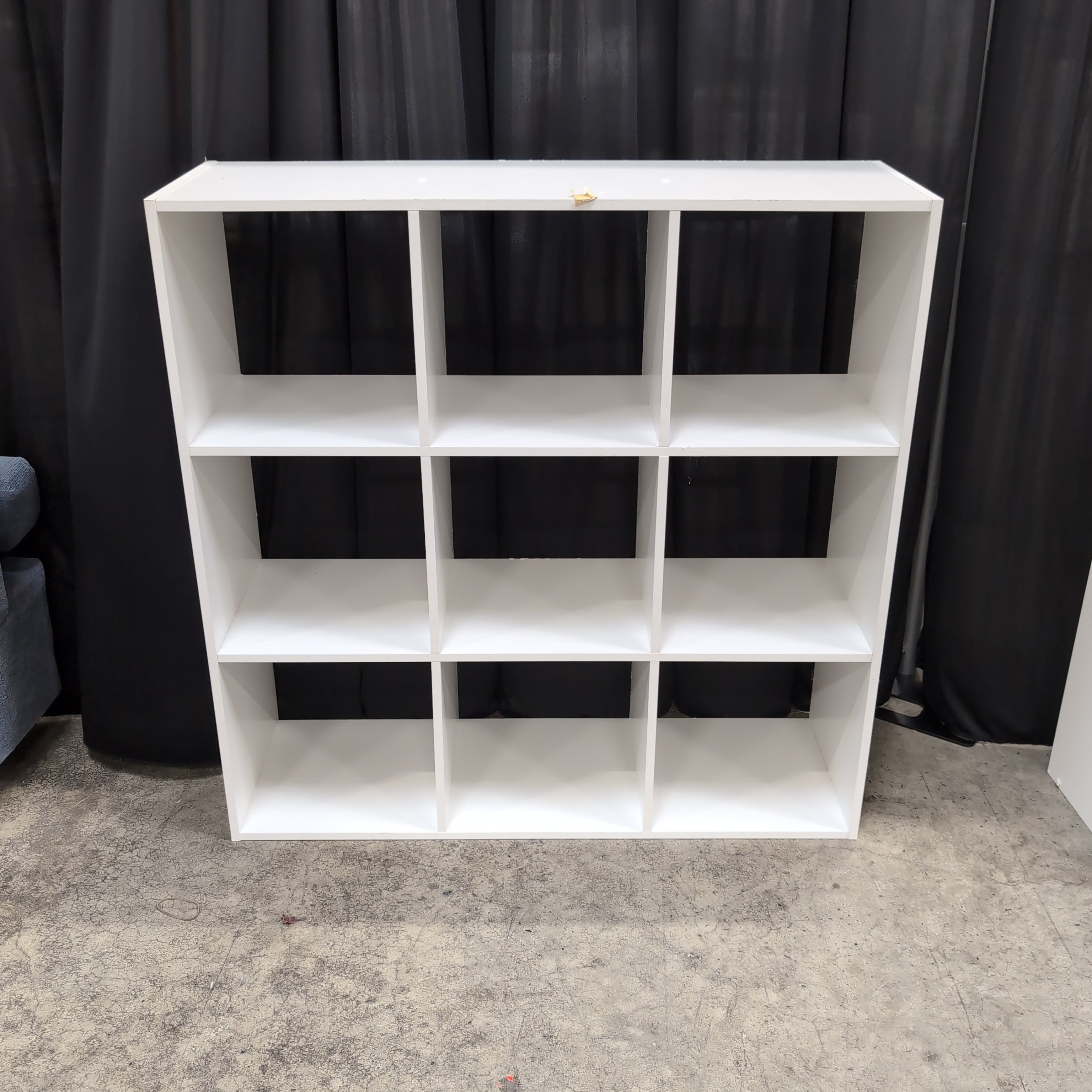 White Wood Composite Nine-Cube Bookcase