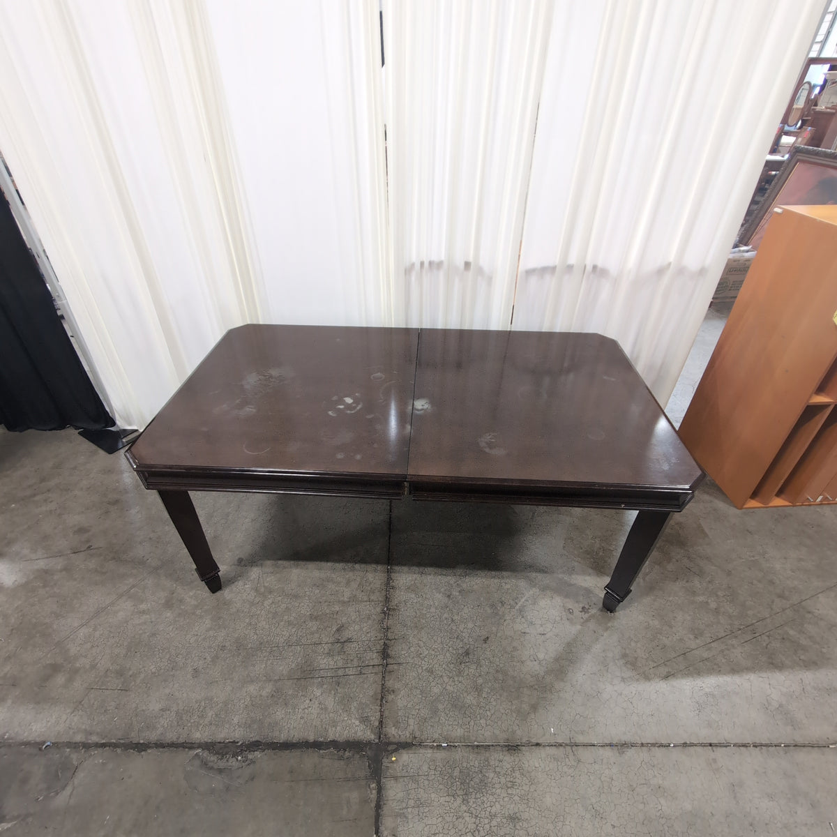 Ashley Furniture Dark Espresso Wood Dining Table with Tapered Legs