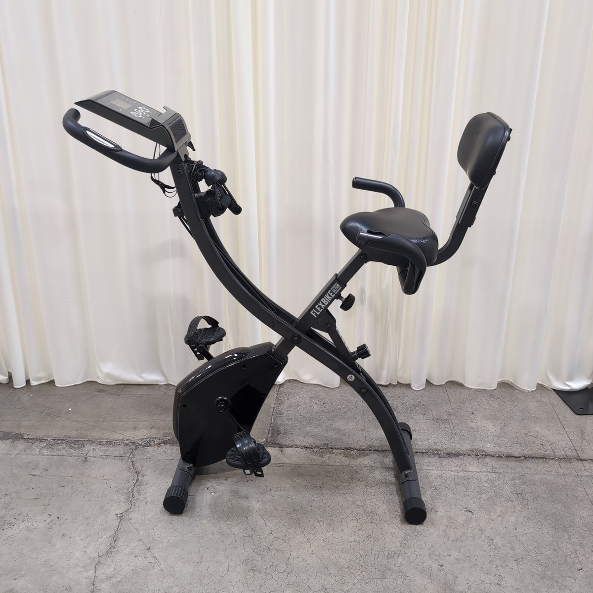 FLEXBIKE ULTRA Black Folding Exercise Bike with Backrest