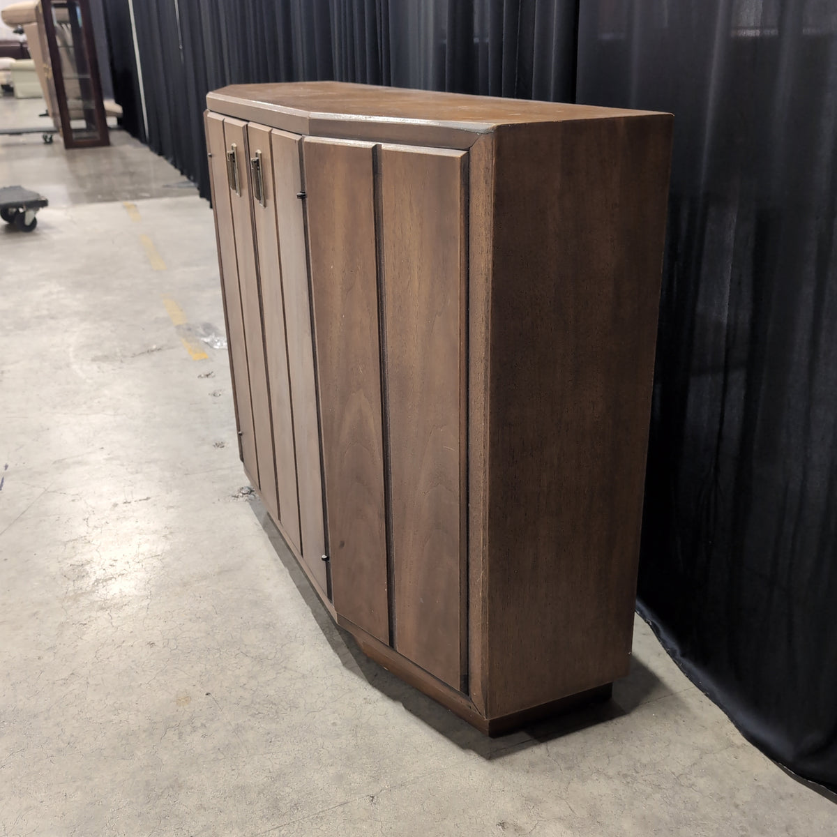 Mid-Century Style Curved Front Buffet in Wood