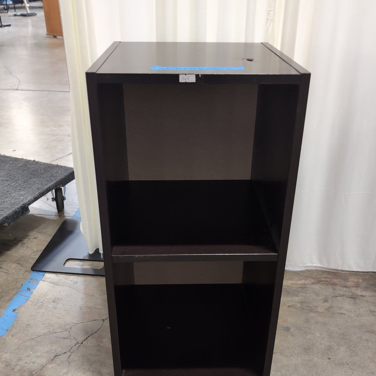 Dark Brown Two-Shelf Bookcase in Wood Composite