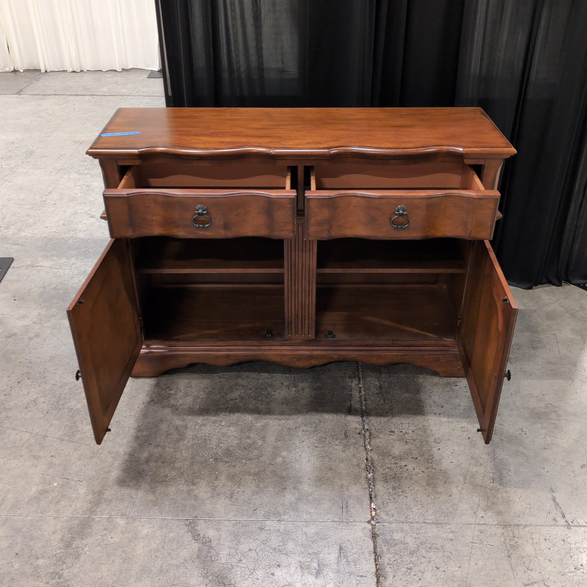 French Provincial Style Wood Buffet in Dark Wood