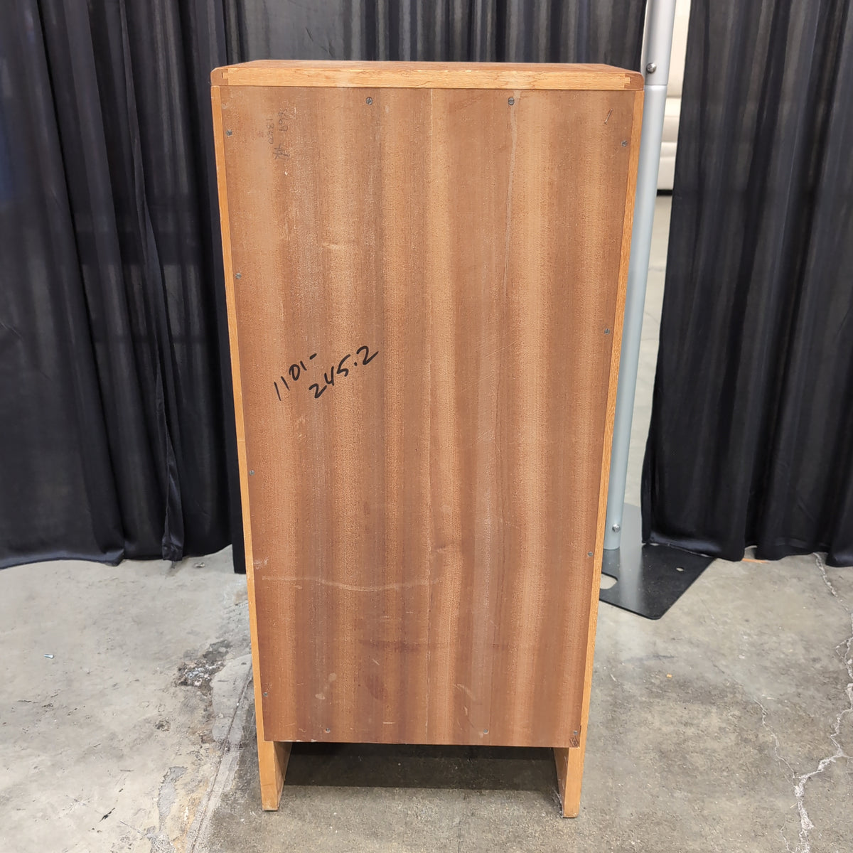 Warm Brown Wood Two-Drawer Filing Cabinet