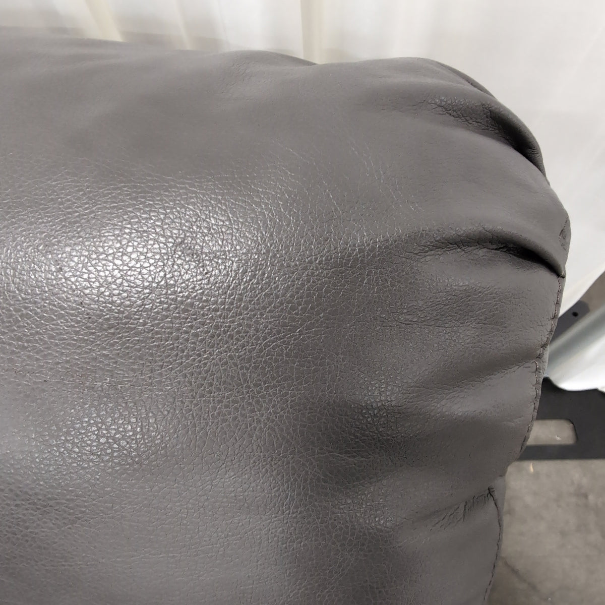 Dark Gray Three-Seater Reclining Couch with Console