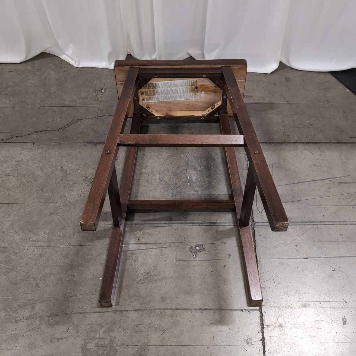 Dark Wood Saddle Seat Bar stool