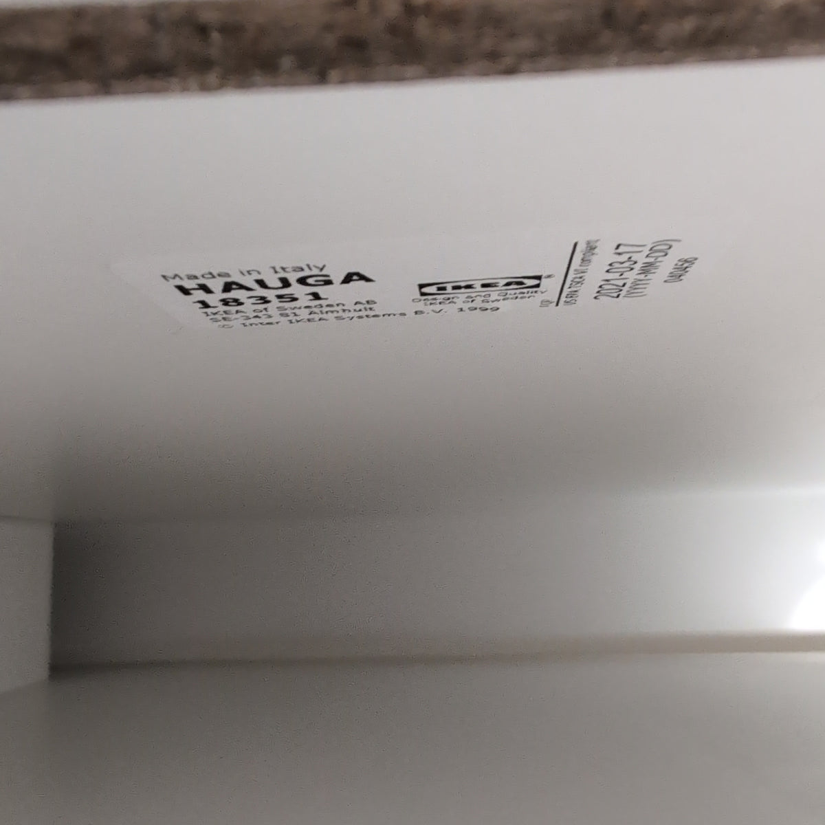 IKEA-White Minimalist Single-Drawer Desk with Cable Management