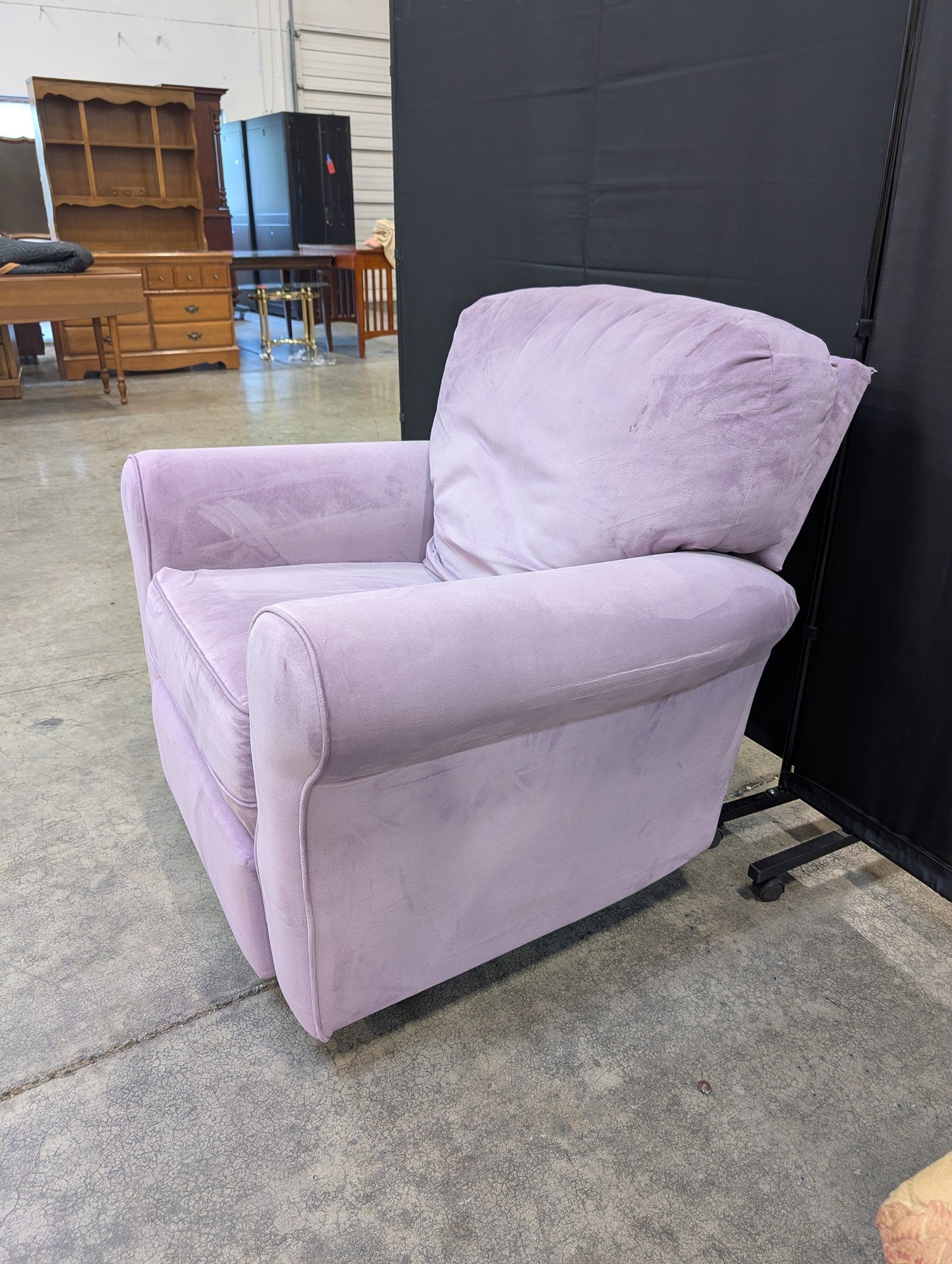 BEST CHAIRS, INC. Lavender Polyester Recliner