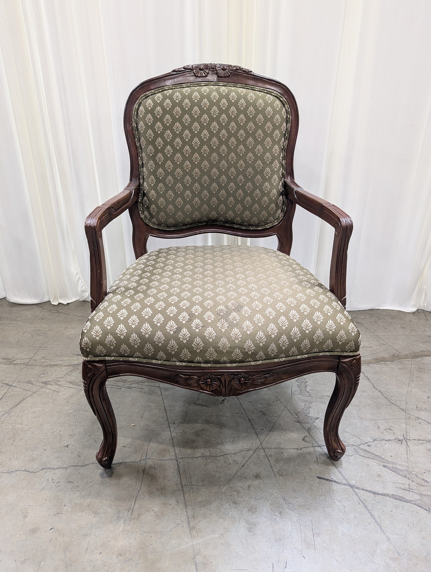 Ashley French Provincial Carved Wood Armchair