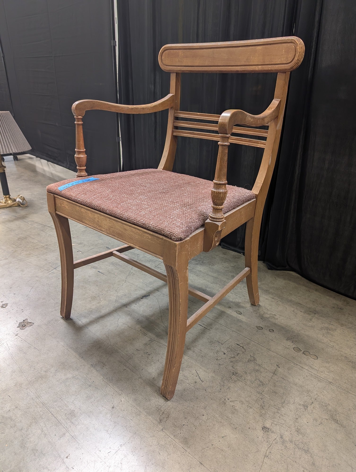Light Wood Upholstered Chair