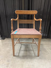 Light Wood Upholstered Chair