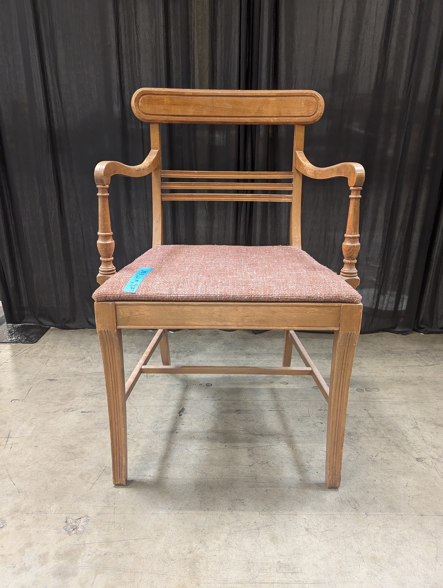 Light Wood Upholstered Chair