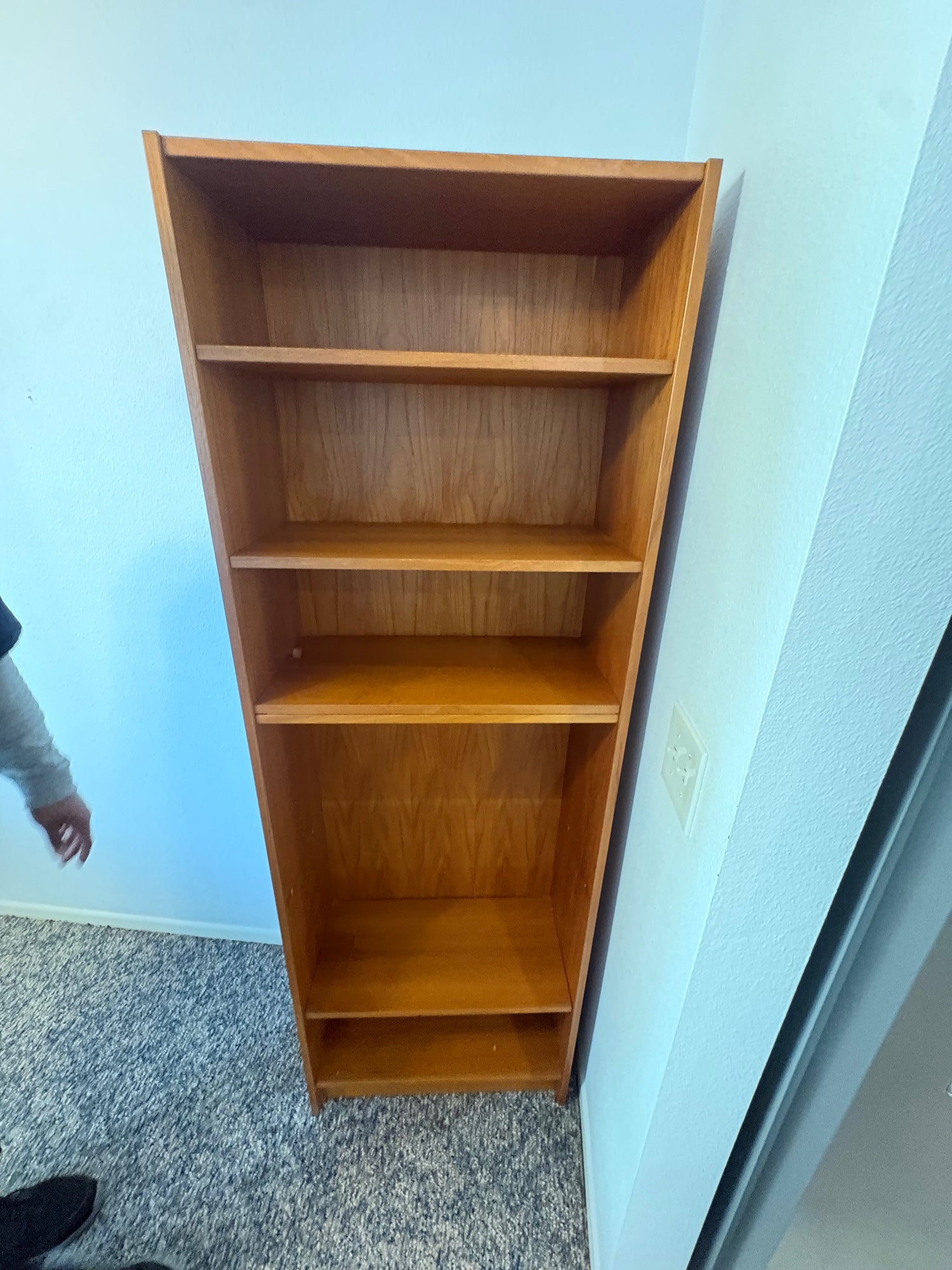 Five-Tiered Wood Bookcase Storage Shelf