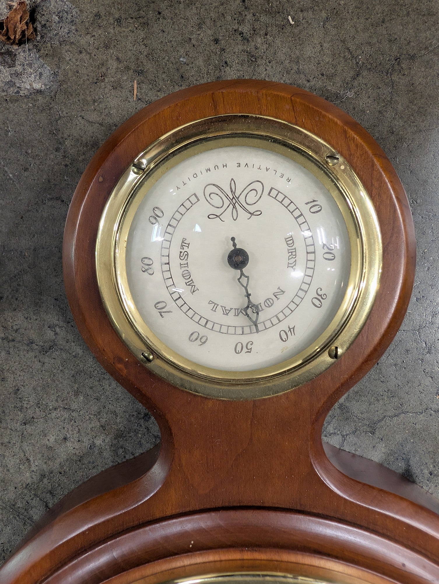Airguide Traditional Wood Weather Station with Brass Accents