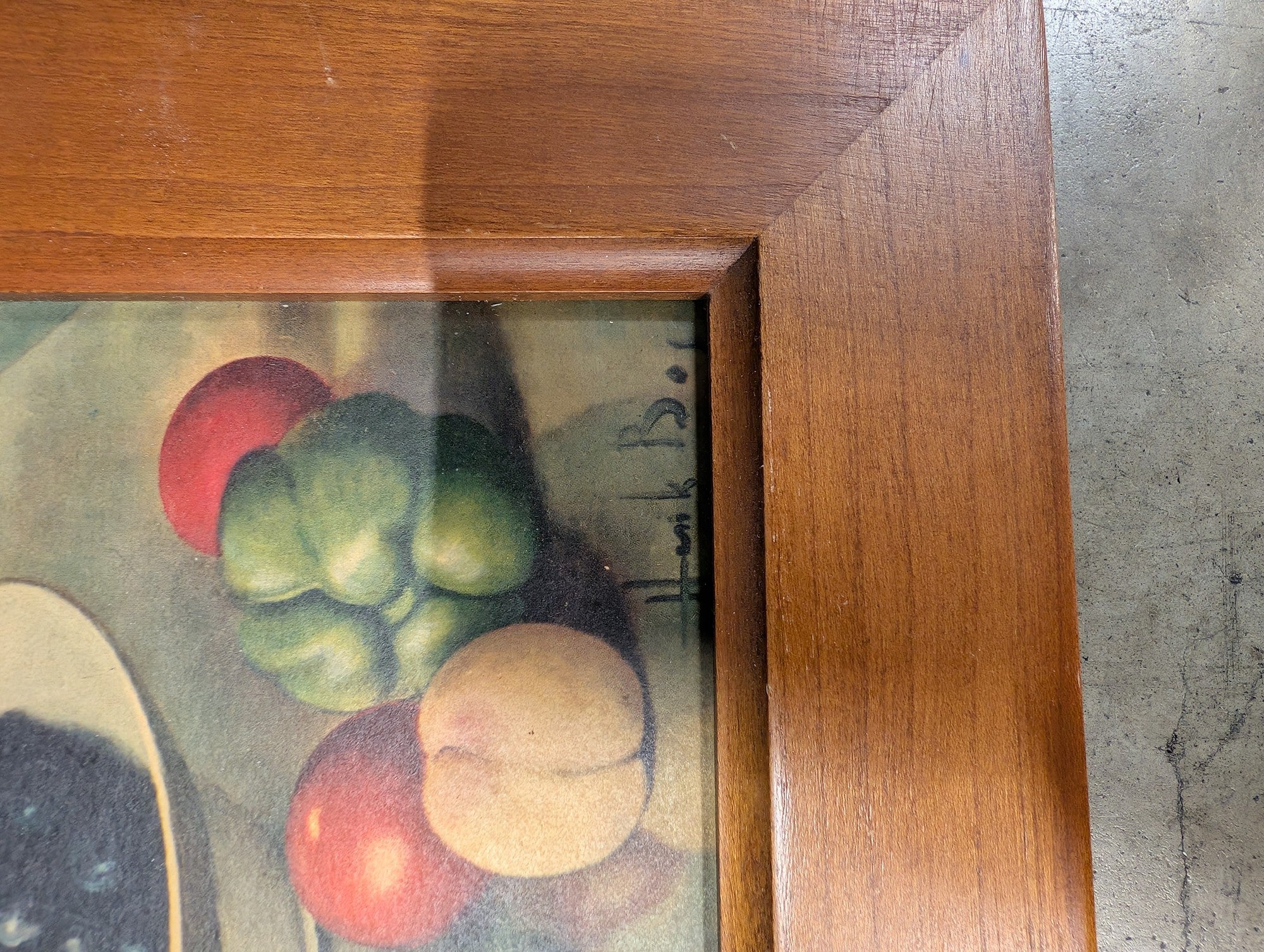 Wood Framed Still Life Produce Print